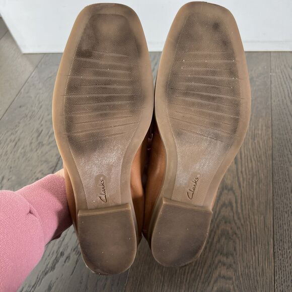 Brown womens loafters Clarks Lyrical Way Light Brown 7 1/2 US - Picture 5 of 6